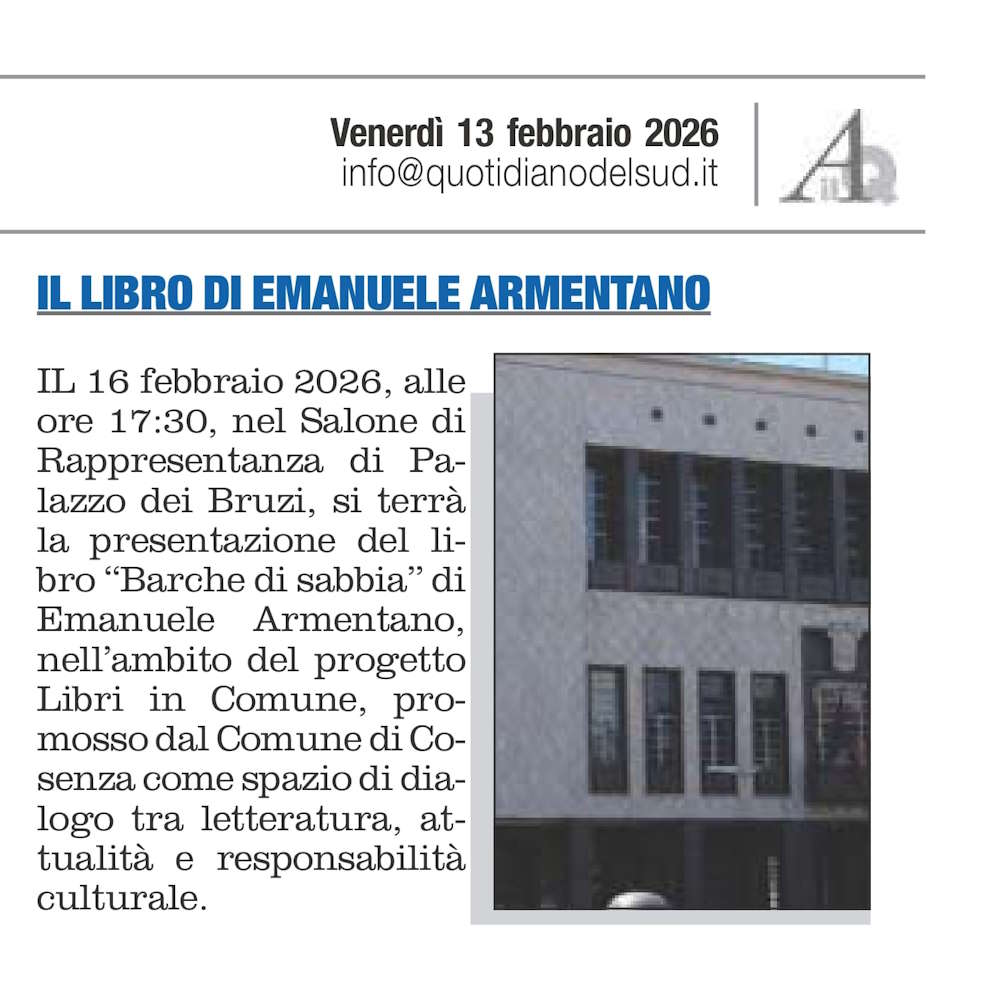 Al momento stai visualizzando Il libro di Emanuele Armentano